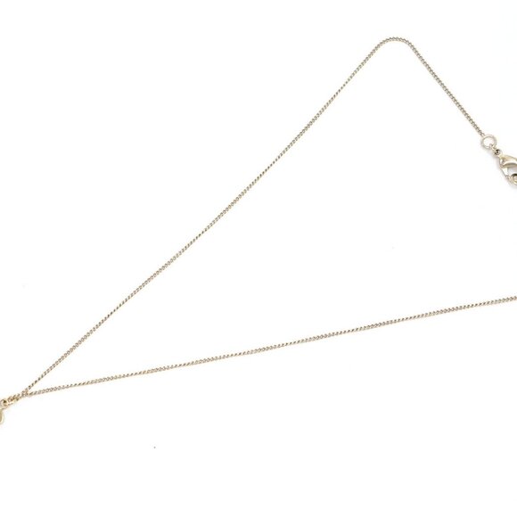 CHANEL CC Logo Rhinestone Drop Necklace 16" Gold Tone 09A Auth w/Box #22300 - Picture 4 of 7